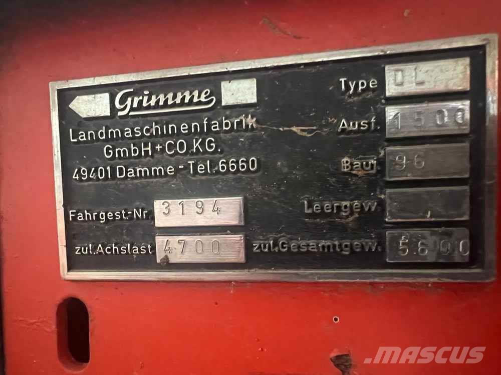 Grimme DL1500 Cosechadoras de papa