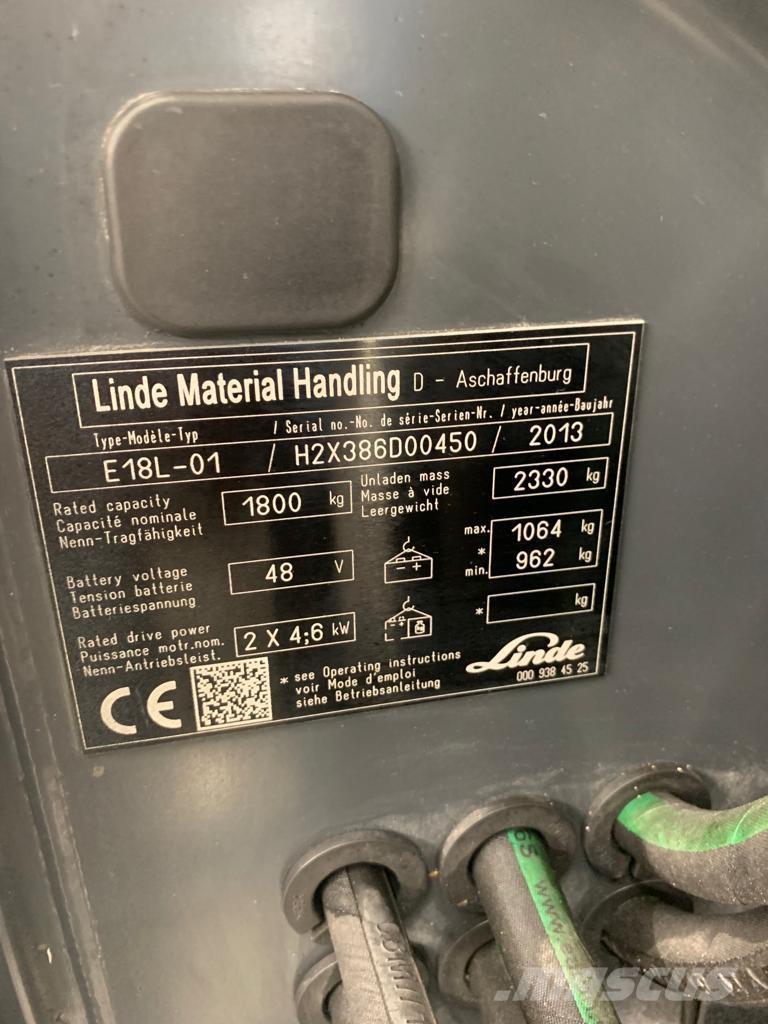 Linde E18 L Carretillas de horquilla eléctrica