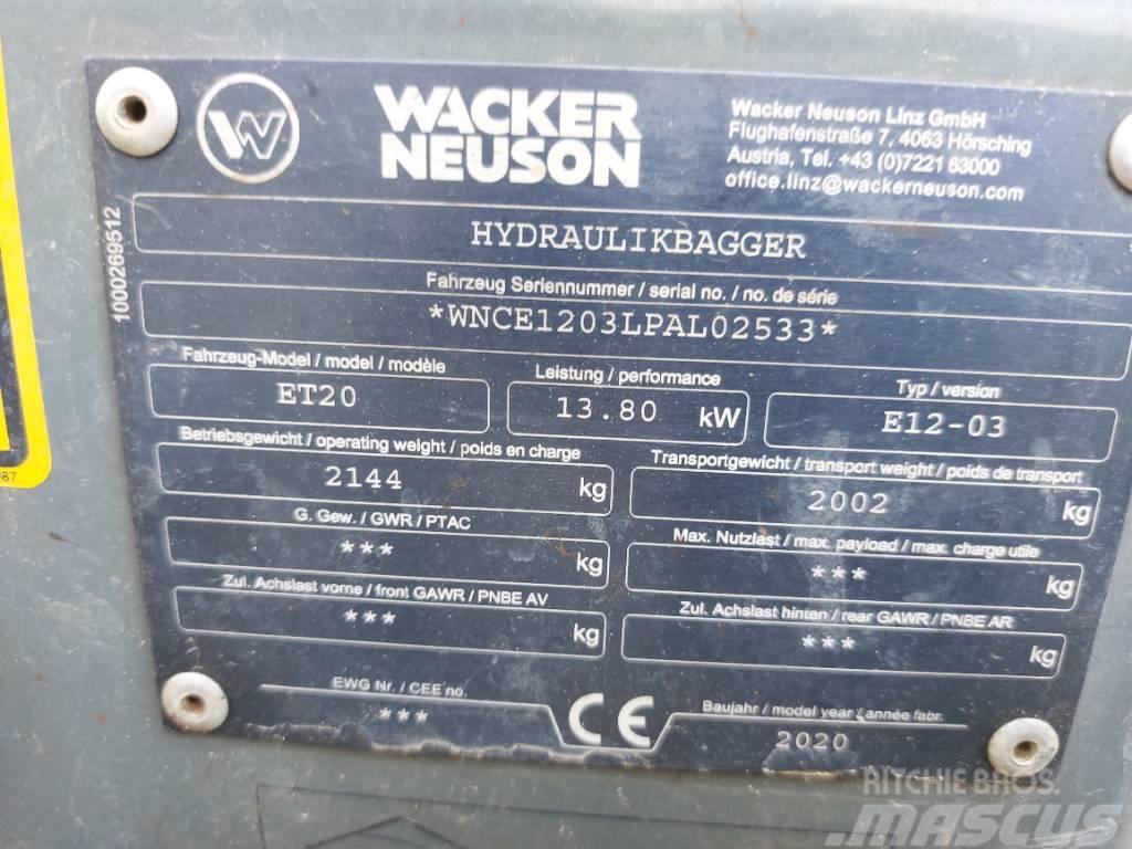 Wacker Neuson ET20 Excavadoras sobre orugas