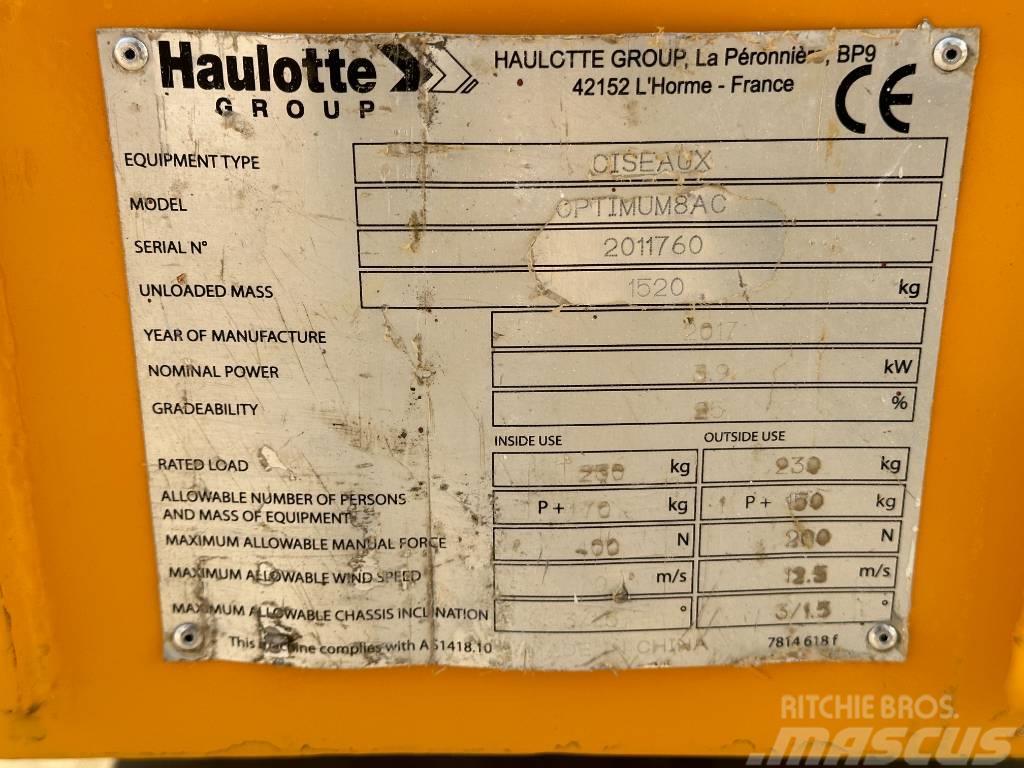 Haulotte OPTIMUM 8 Plataformas tijera