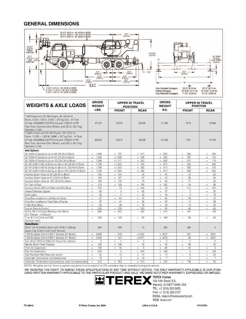 Terex T 335 Camiones grúa