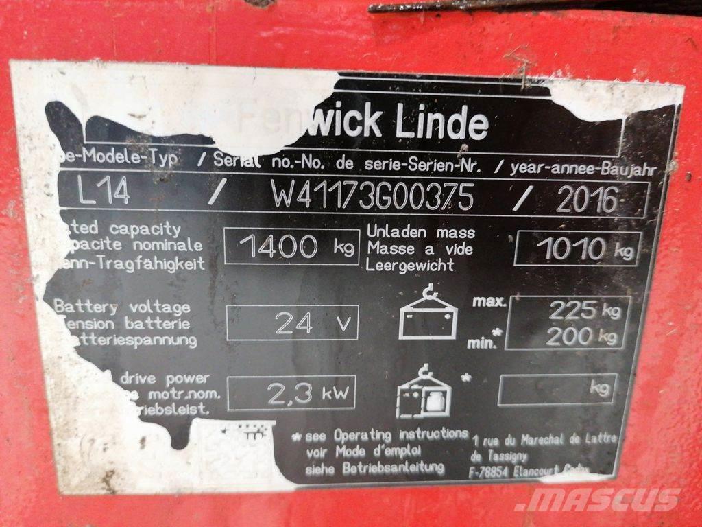 Linde L14 Montacargas manual