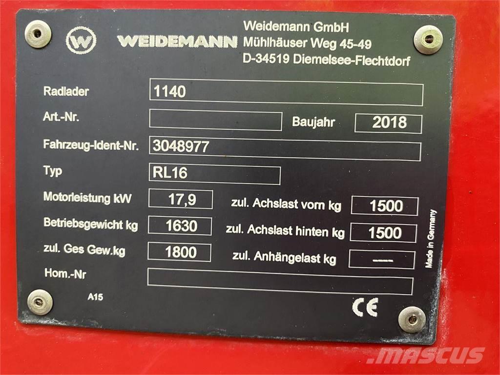 Weidemann 1140 Cargadoras multifunción