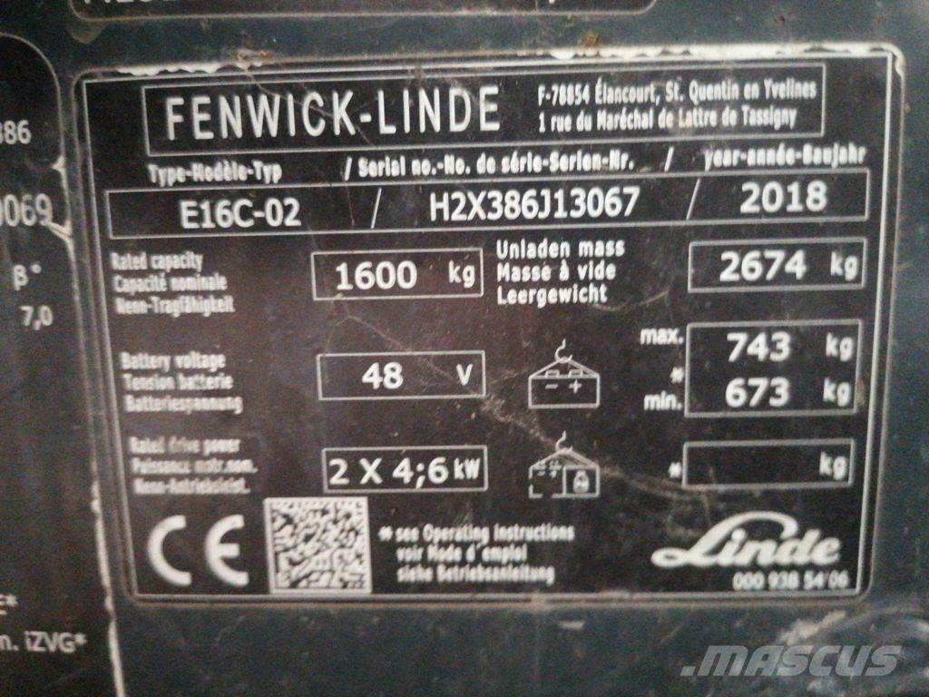 Linde E16C Carretillas de horquilla eléctrica