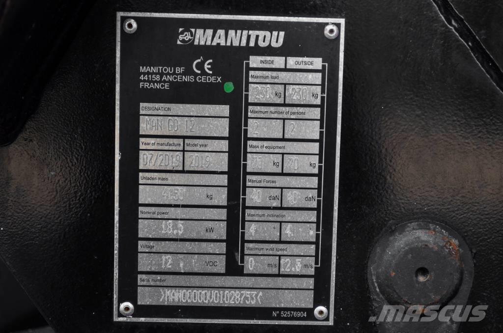 Manitou ManGo 12 Plataformas con brazo de elevación manual