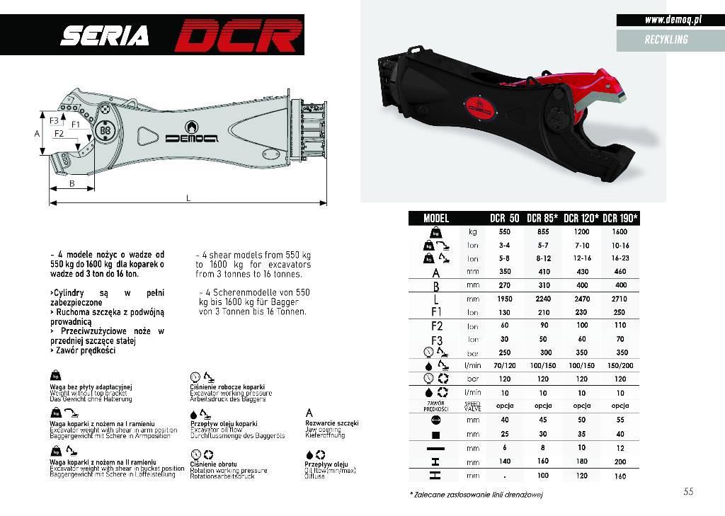  DEMOQ DCR120E Cortadoras