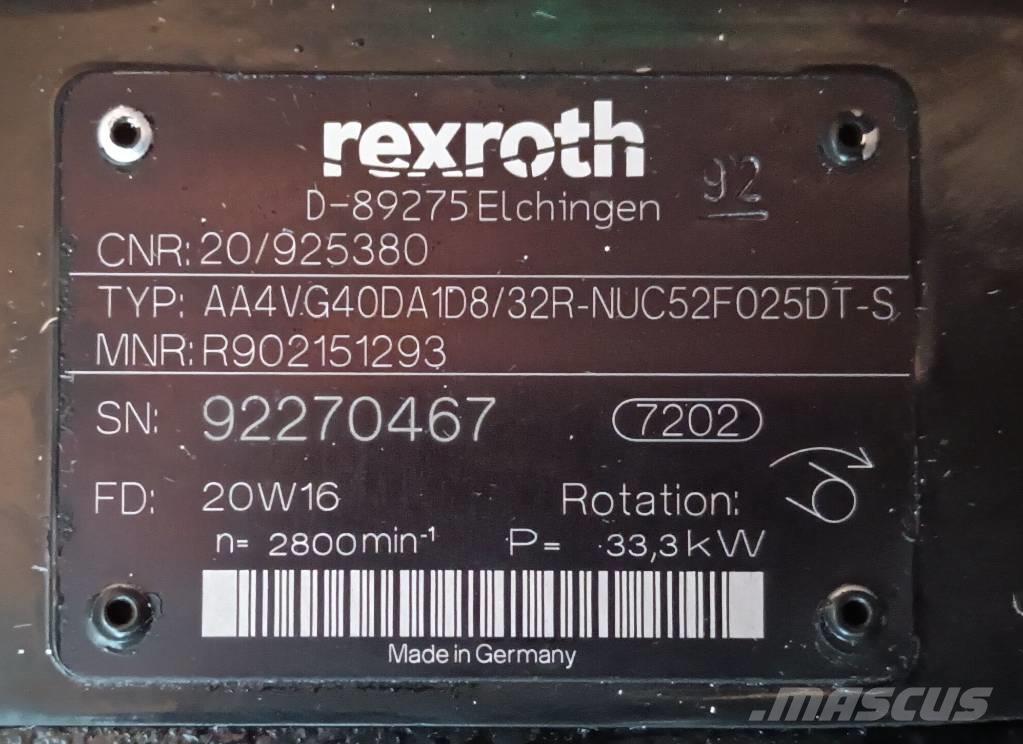 Rexroth D-89275 Hidráulicos