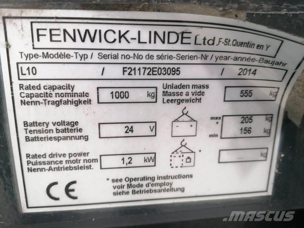 Linde L10 Montacargas manual