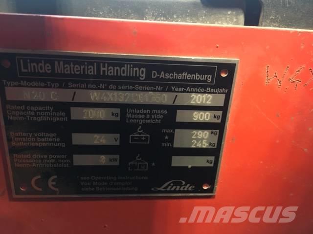 Linde N20C/132 Montacargas recogepedidos de baja altura