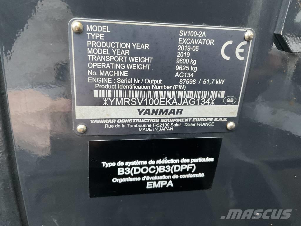 Yanmar SV100-2A Excavadoras 7t - 12t