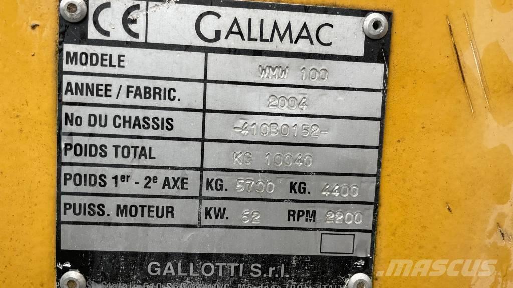 Gallmac WMW 100 Excavadoras de ruedas