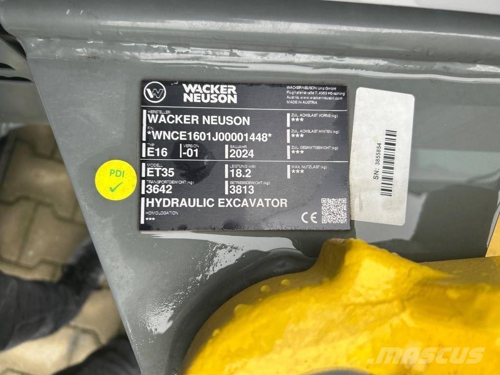 Wacker Neuson ET35 Excavadoras sobre orugas