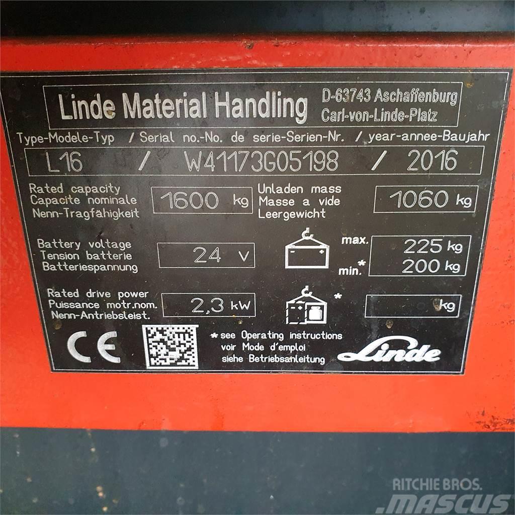 Linde L16 Montacargas manual