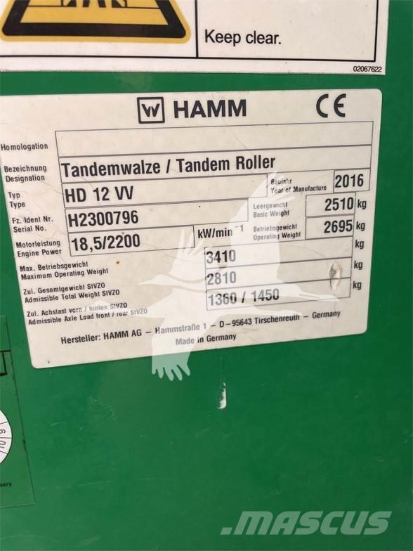 Hamm HD12VV Rodillos de un solo tambor