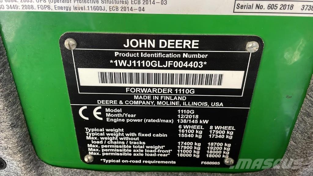 John Deere 1110G Transportadoras