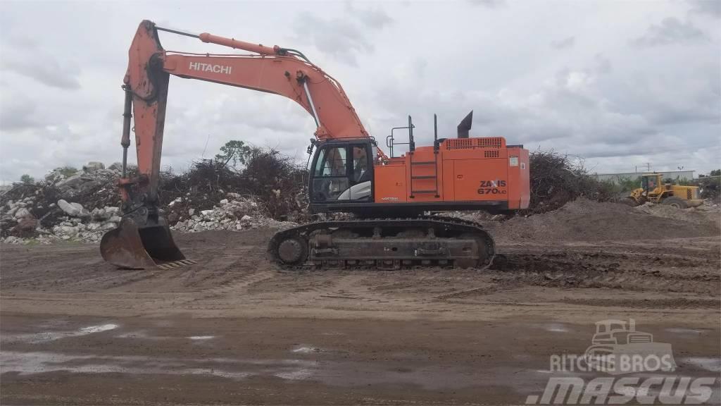 Hitachi ZX 670 Excavadoras sobre orugas