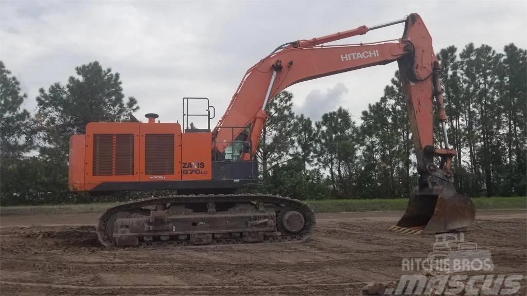 Hitachi ZX 670 Excavadoras sobre orugas