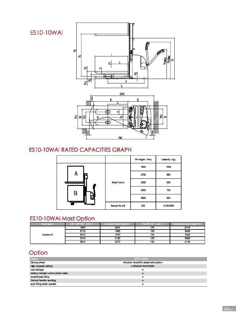 EP ES10-10WAi Montacargas manual