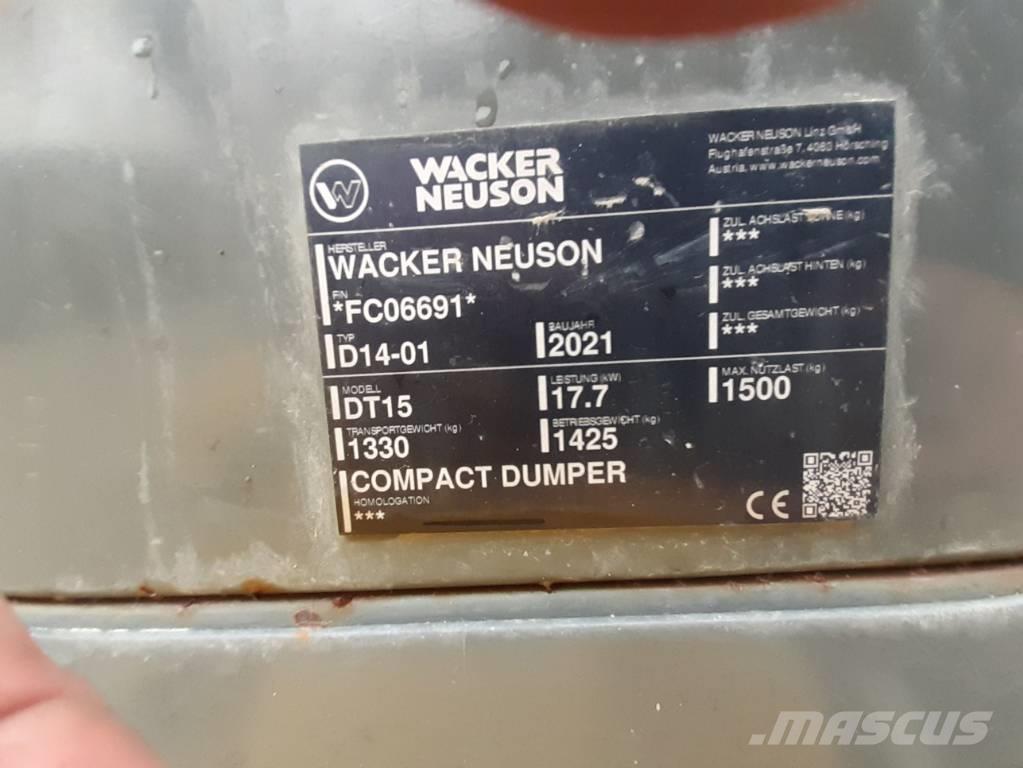 Wacker Neuson DT15 Camiones de volteo sobre orugas