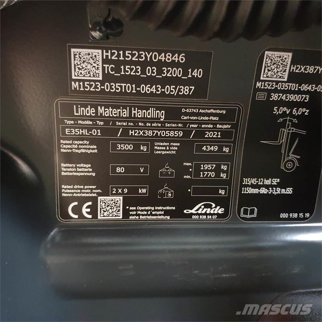 Linde E35HL Carretillas de horquilla eléctrica