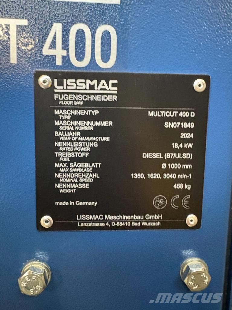 Lissmac Multicut 400D Máquinas para acabado de concreto