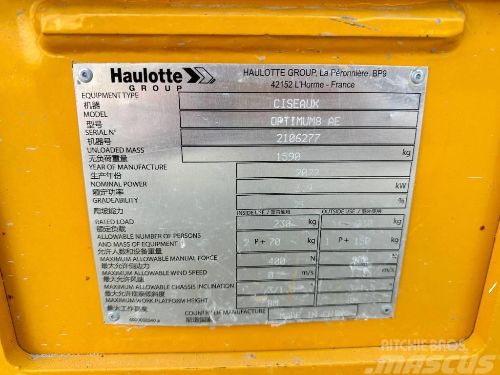 Haulotte OPTIMUM 8 Plataformas tijera