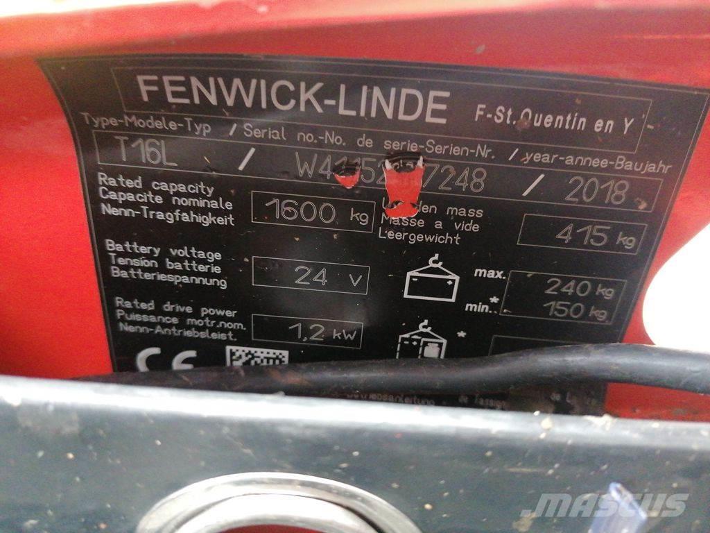 Linde T16L Montacargas de baja elevación