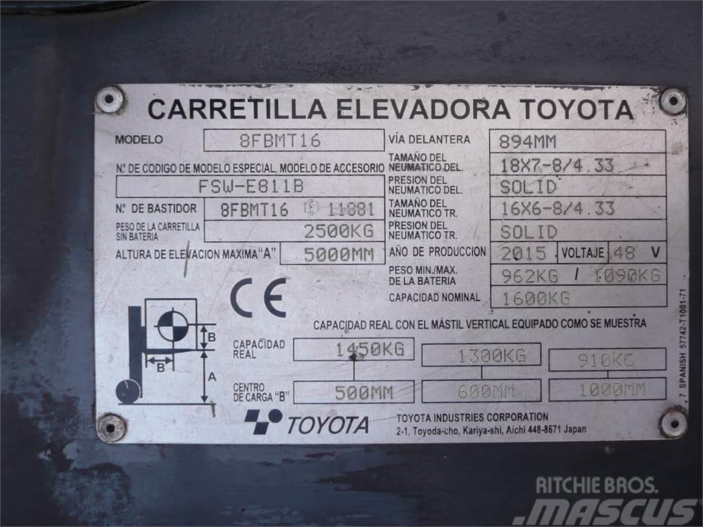 Toyota 8FBMT16 Carretillas de horquilla eléctrica