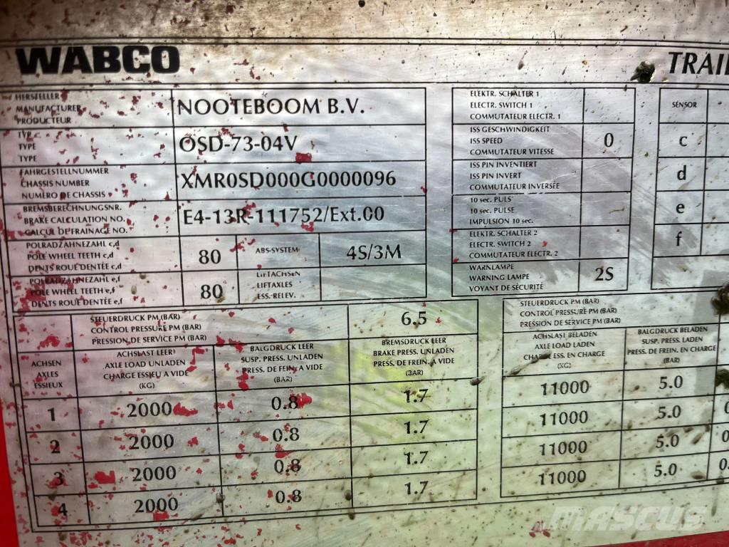  Noteboom OSD73-04V Semirremolques de carga baja