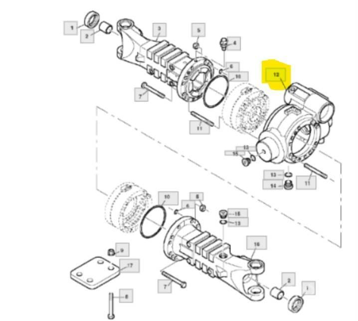  Differential housing 4475435038 Z72431 JOHN DEERE  Motores