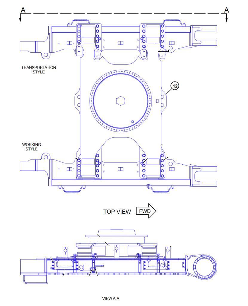 CAT 352 F Chasís