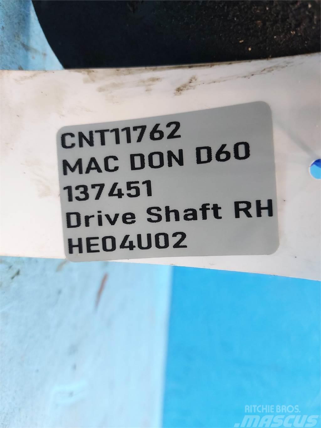 MacDon D60 Accesorios para cosechadoras combinadas