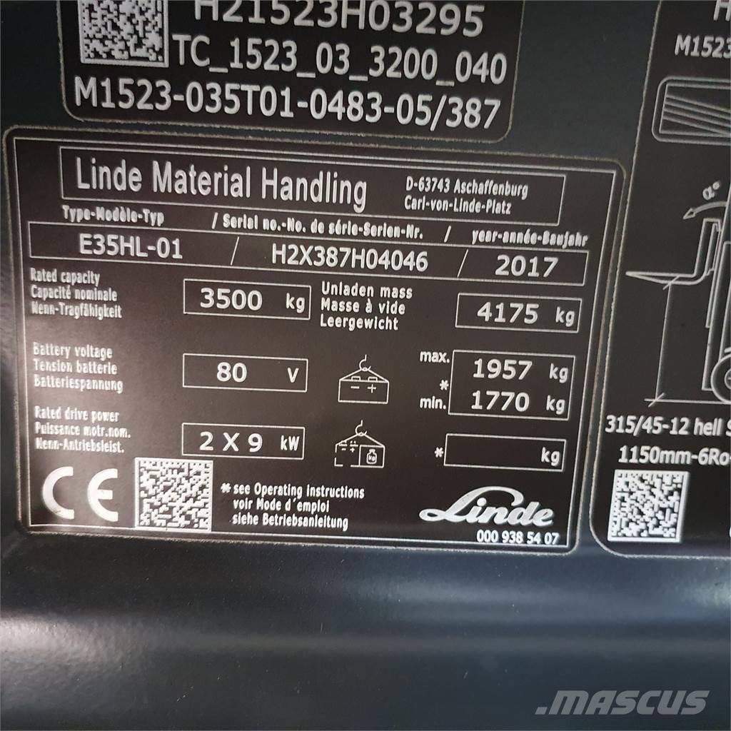 Linde E35HL Carretillas de horquilla eléctrica