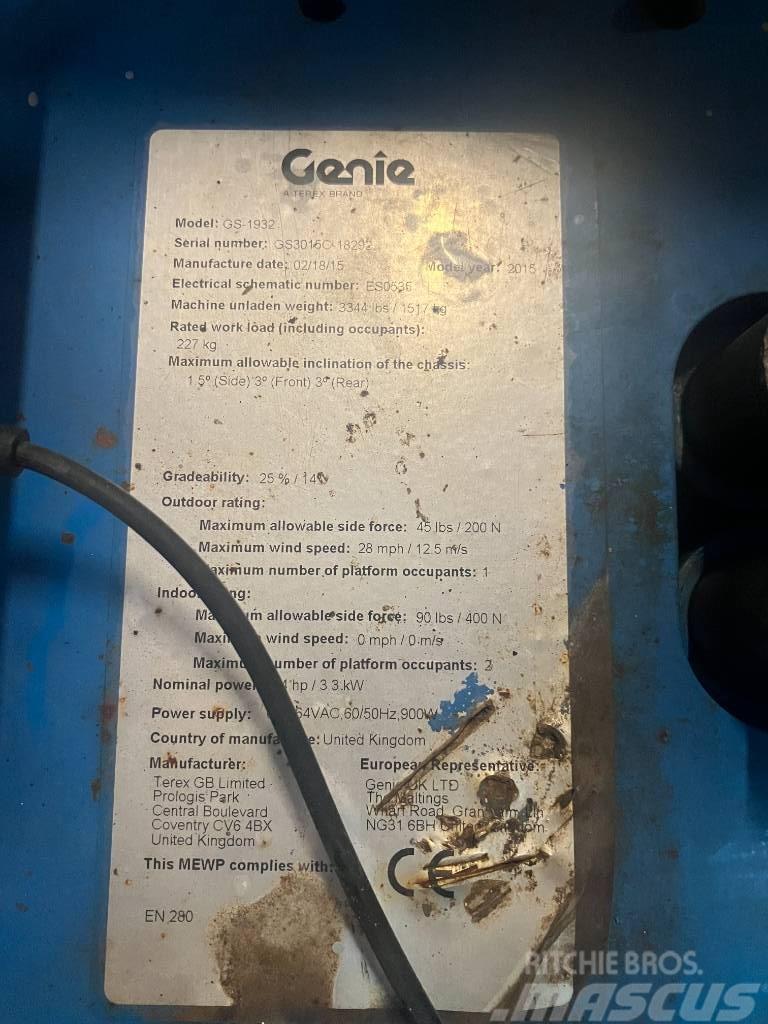 Genie GS 1932 Plataformas tijera