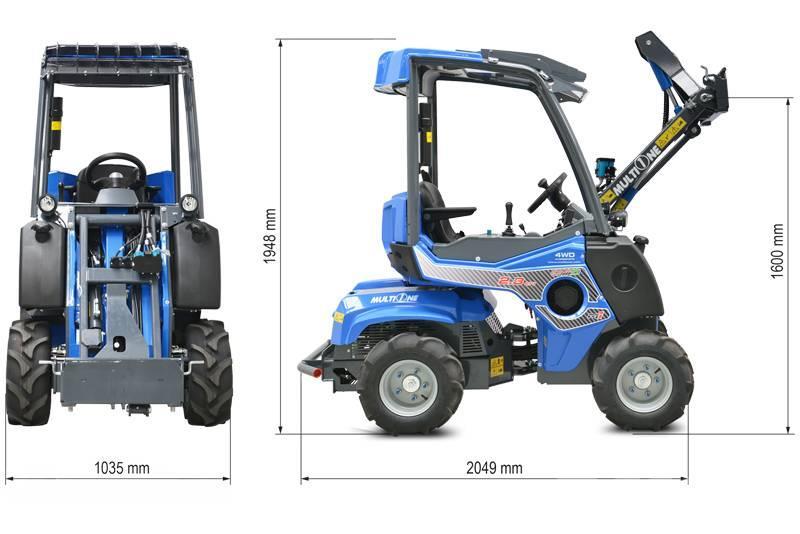 Multione LAGERKAMPANJ MULTIONE 2.3 EFI med hytt och värme Minicargadoras