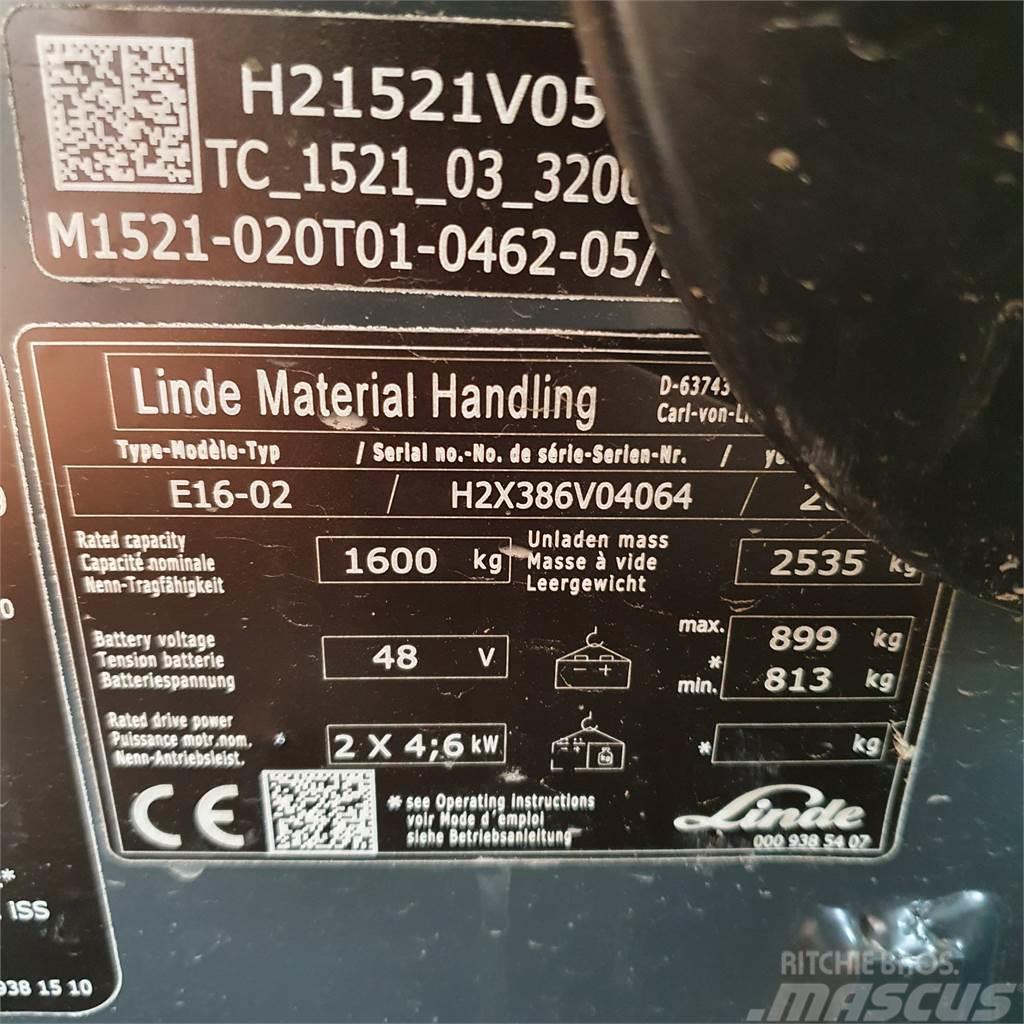 Linde E16 Carretillas de horquilla eléctrica