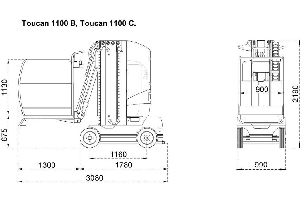 JLG Toucan 1100 Plataformas con brazo de elevación manual