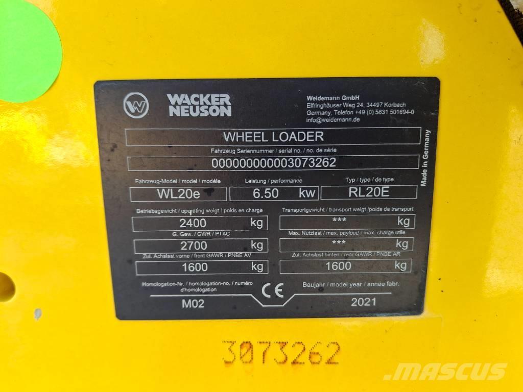 Wacker Neuson WL20e Cargadoras sobre ruedas