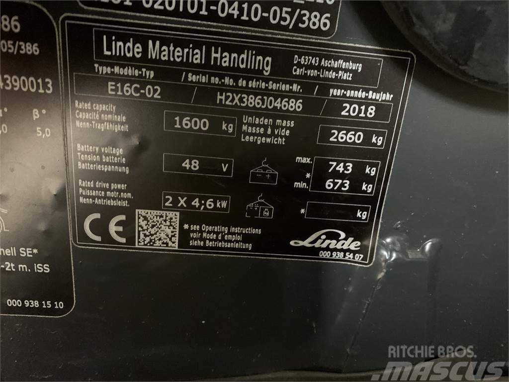 Linde E16C Carretillas de horquilla eléctrica