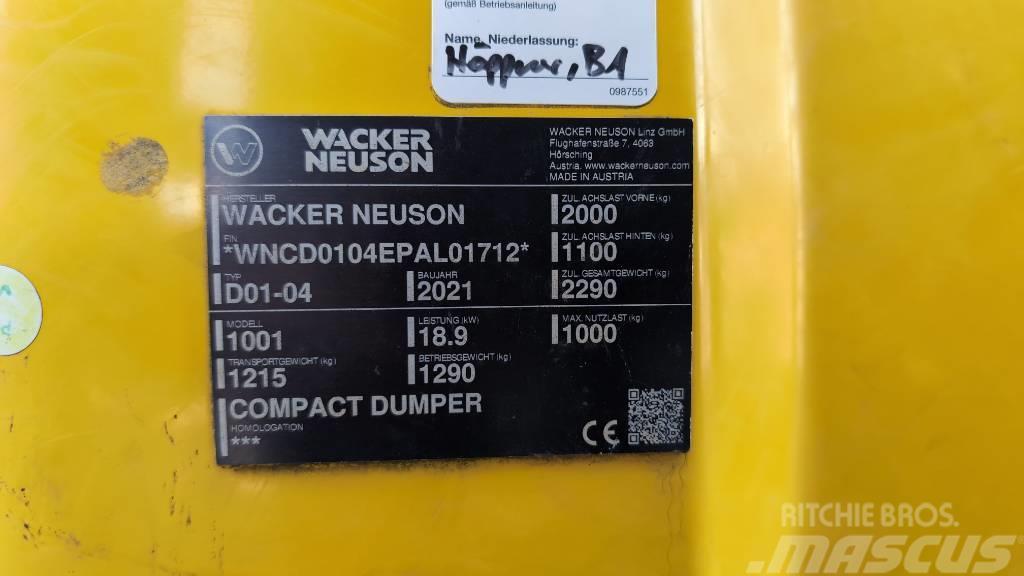 Wacker Neuson 1001 Vehículos compactos de volteo