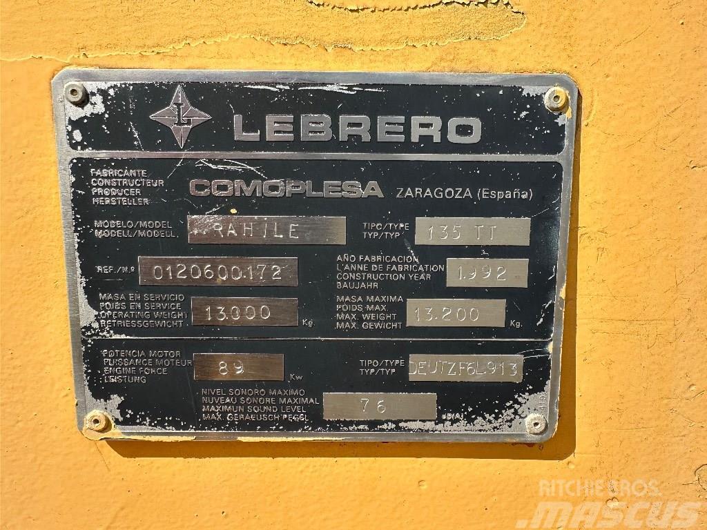 Lebrero 135 TT Rodillos de un solo tambor