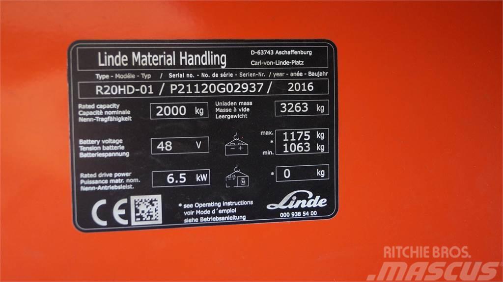 Linde R20HD Montacargas de alcance de gran altura