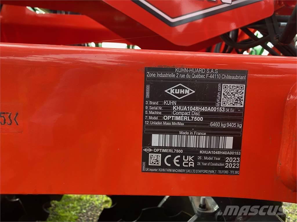 Kuhn OPTIMERL7500 Cultivadoras