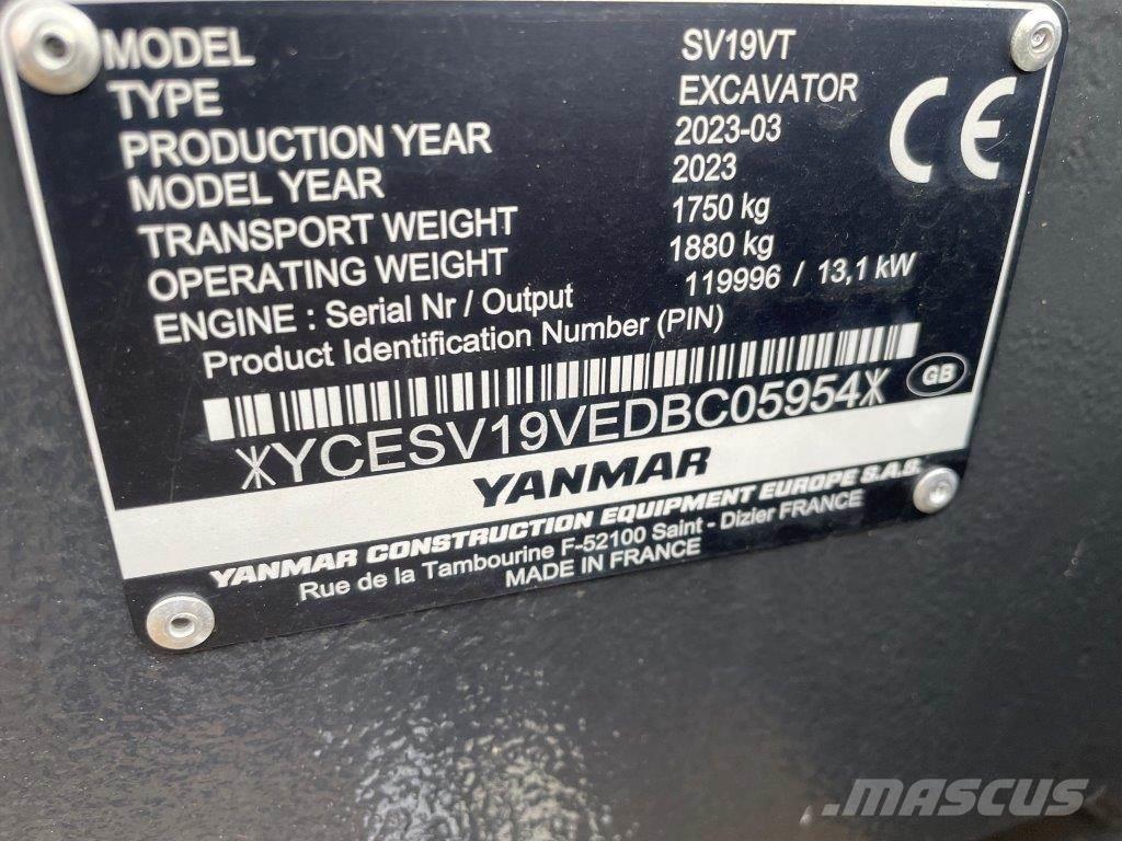 Yanmar SV19VT Excavadoras 7t - 12t