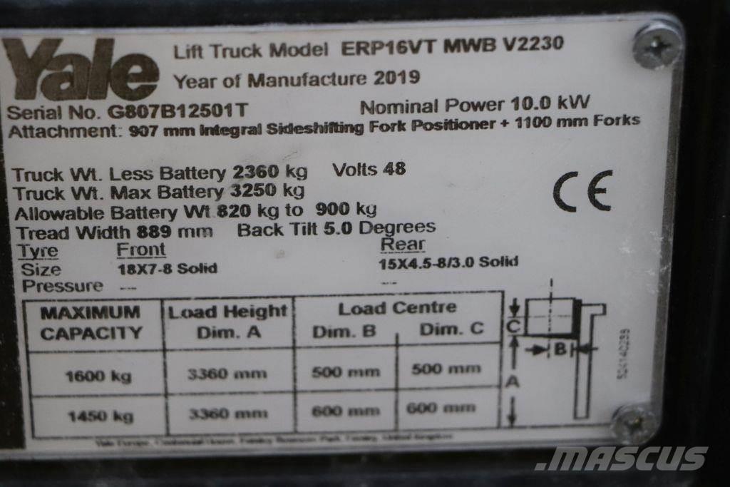 Yale ERP16VT Carretillas de horquilla eléctrica