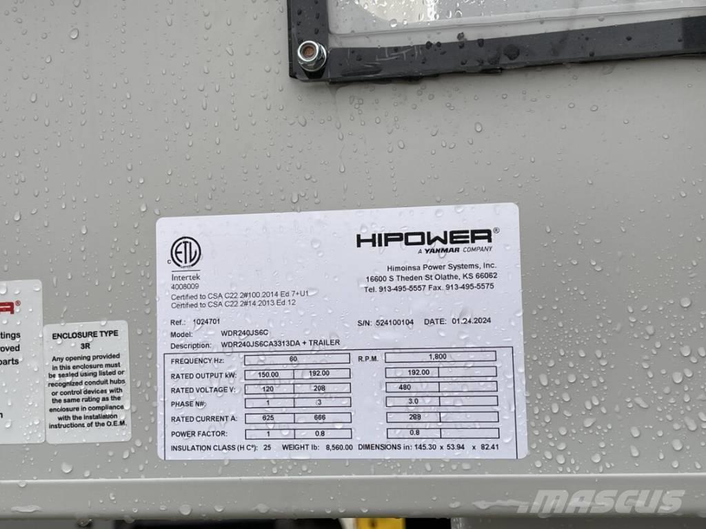 Hipower HRJW-240 Generadores diésel