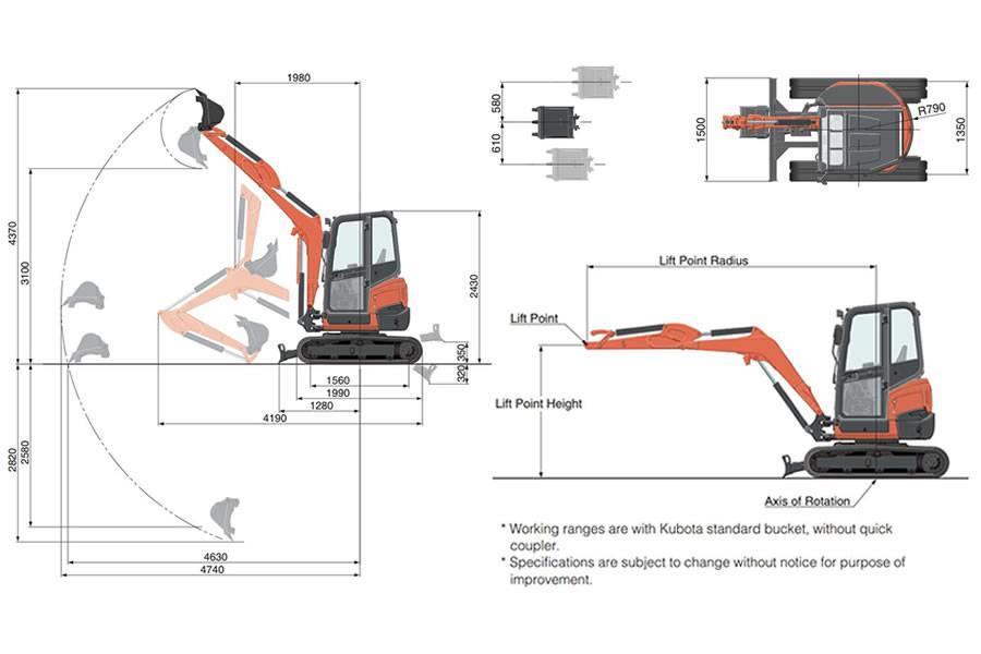 Kubota U 27 Miniexcavadoras