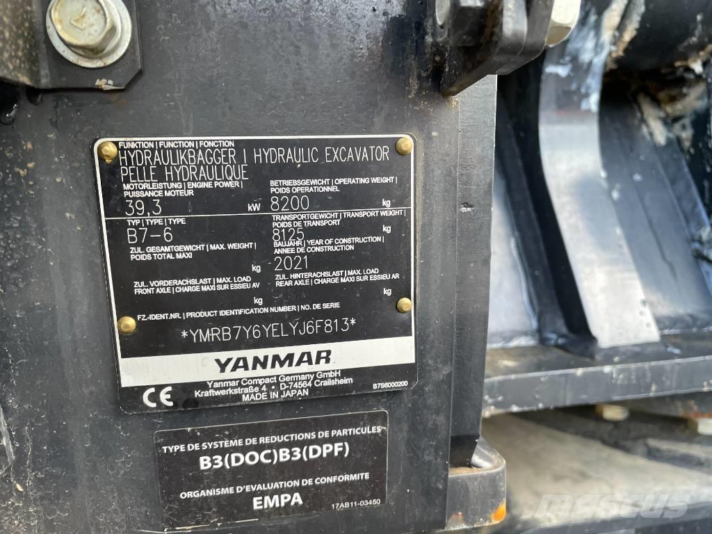 Yanmar B7 Excavadoras 7t - 12t