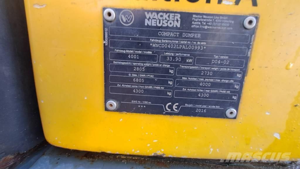 Wacker Neuson LD4001 Vehículos compactos de volteo