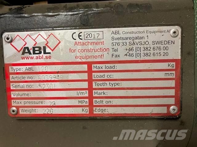 ABL Hydrauliskt Redskapsfäste JCB 525-60, ABL 120 Conectores rápidos